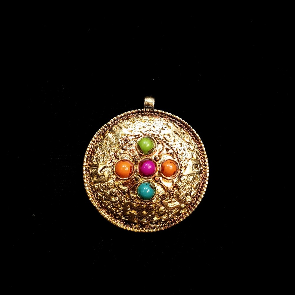 Gold Tone Mandala Pendant